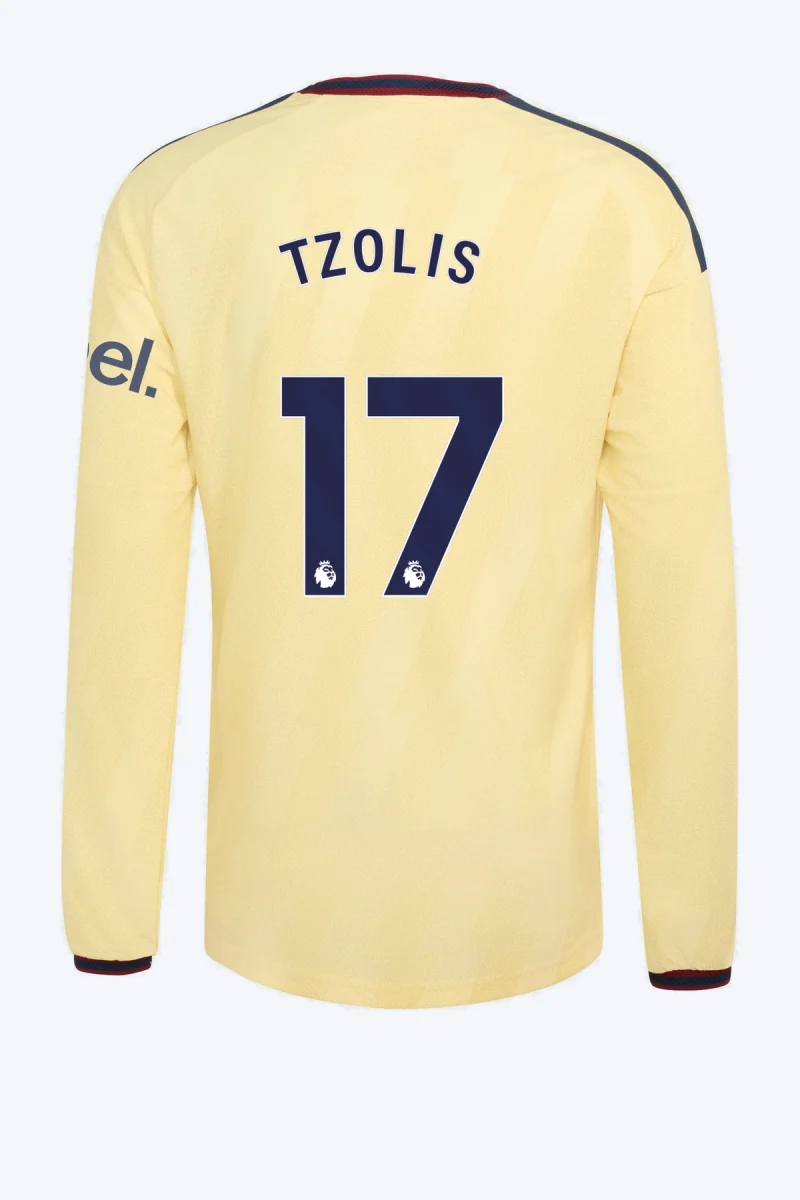 Tzolis 17 Voetbalshirt - Arsenal FC 26/27 Derde Authentic Longsleeve