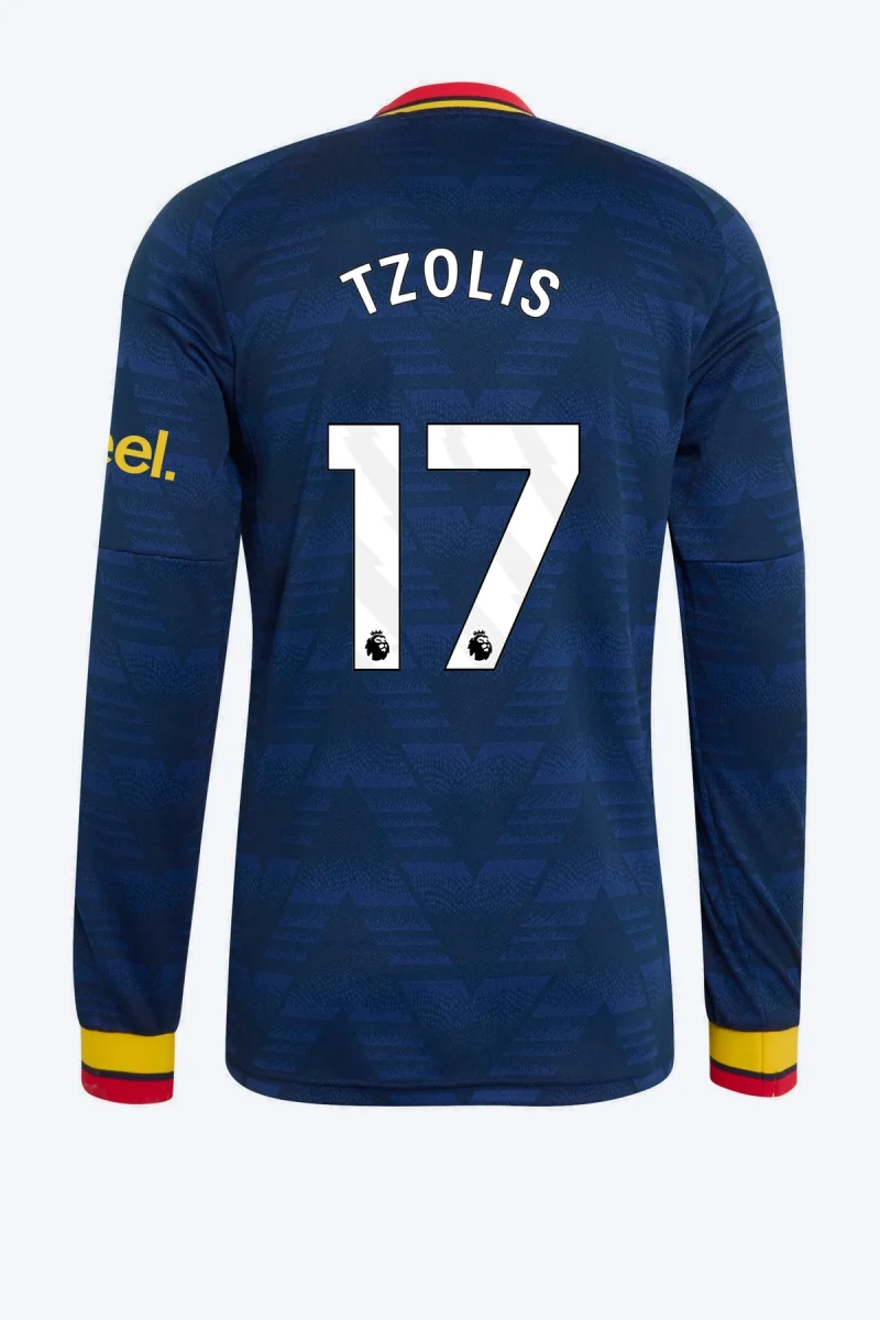 Tzolis 17 Voetbalshirt - Arsenal FC 26/27 Uit Longsleeve