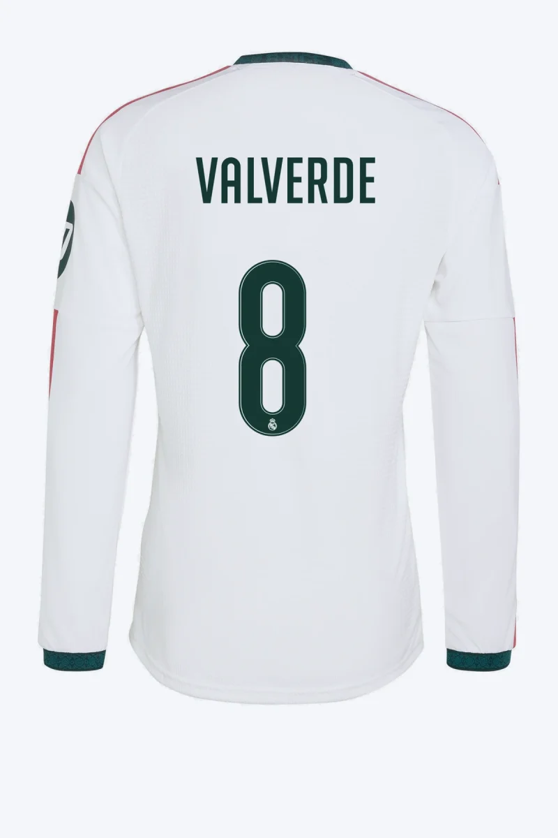 Valverde 8 Voetbalshirt - Real Madrid 26/27 Thuis Authentic Lange Mouw