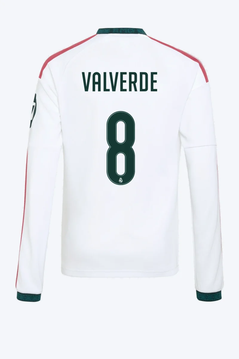 Valverde 8 Voetbalshirt - Real Madrid 26/27 Thuis Lange Mouw Kids