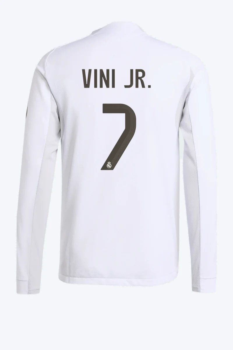 Vini Jr. 7 Voetbalshirt - Real Madrid 25/26 Lange Mouw Thuis Authentic