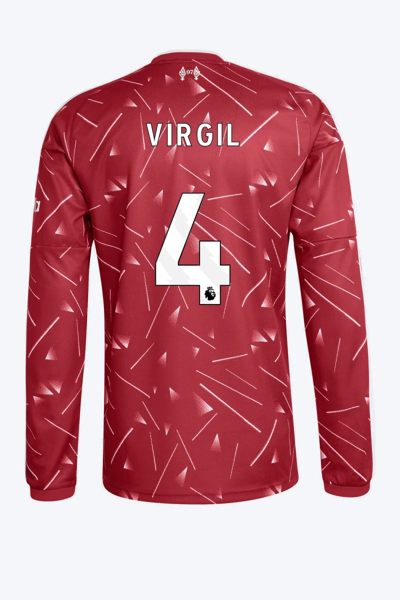 Virgil 4 Voetbalshirt - Liverpool FC 26/27 Thuis Lange Mouw