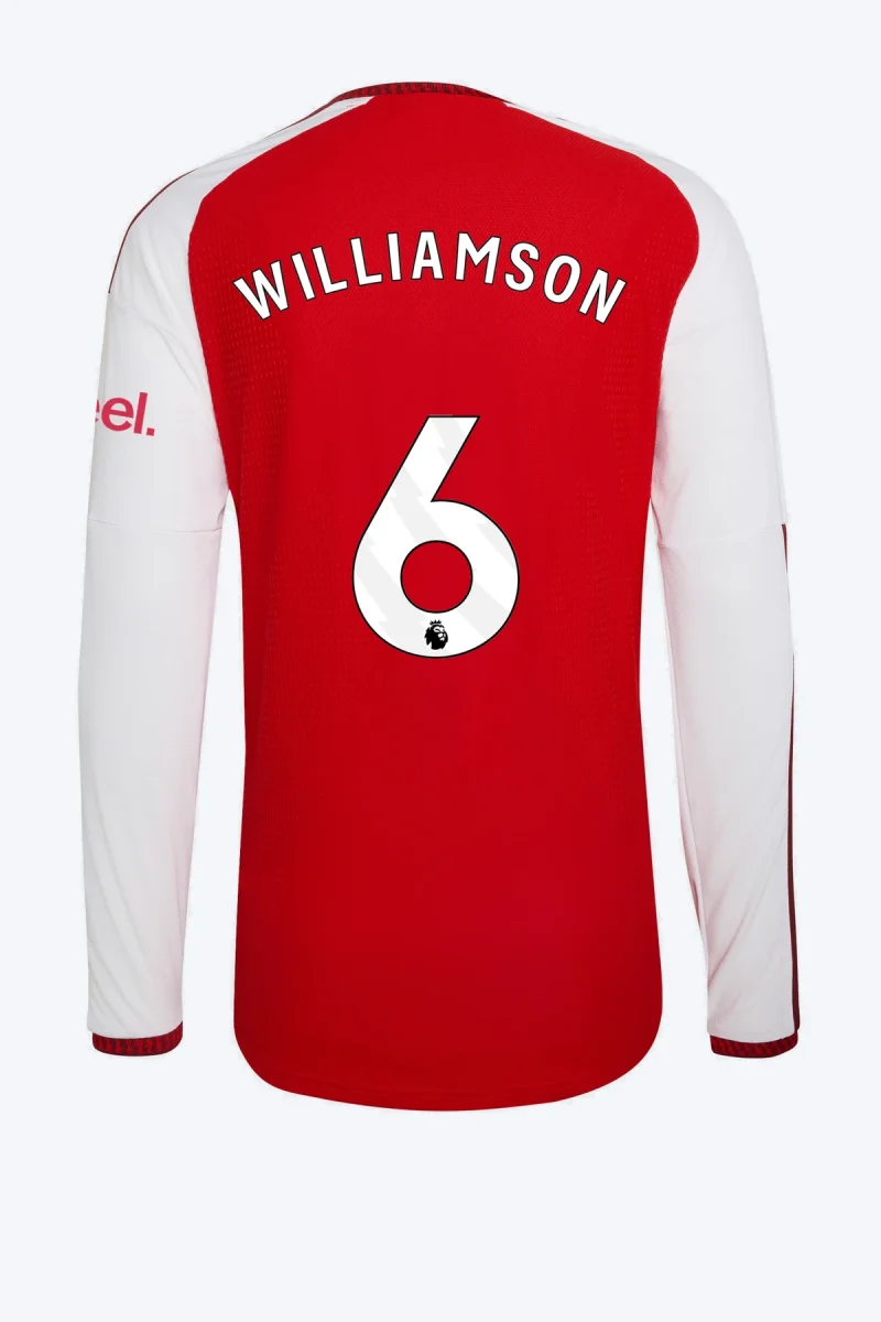 Williamson 6 Voetbalshirt - Arsenal FC 26/27 Thuis Authentic Lange Mouw