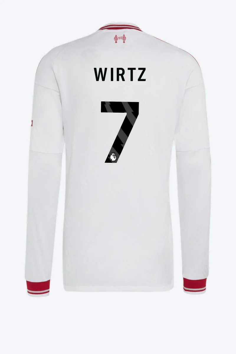 Wirtz 7 Voetbalshirt - Liverpool FC 26/27 Uit Authentic Longsleeve