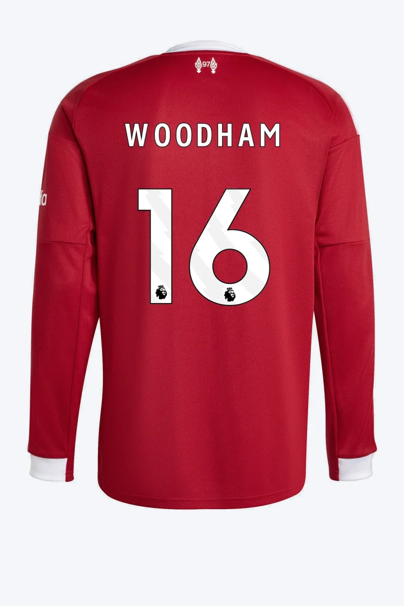 Woodham 16 Voetbalshirt - Liverpool FC 25/26 Lange Mouw Thuis
