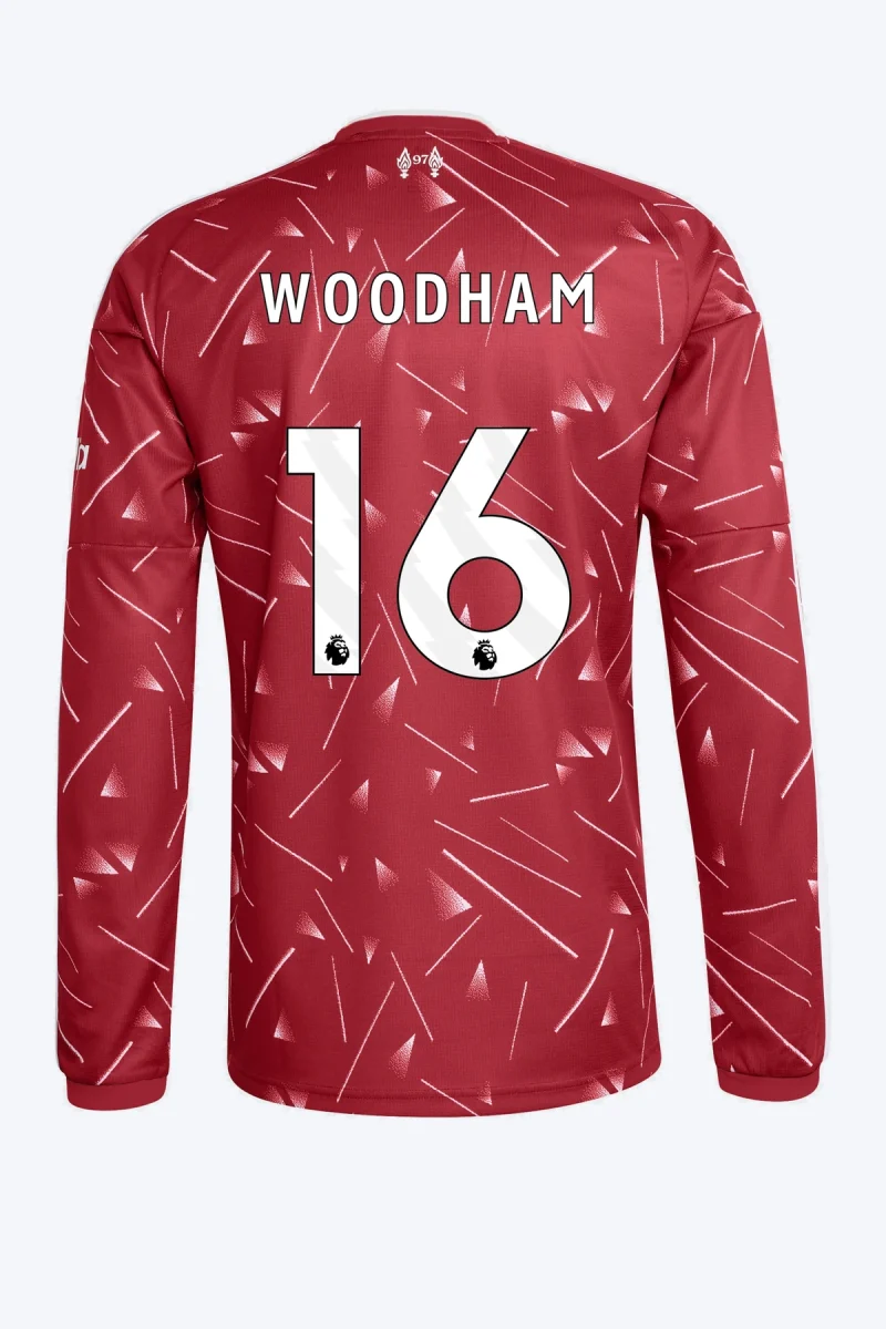 Woodham 16 Voetbalshirt - Liverpool FC 26/27 Thuis Lange Mouw