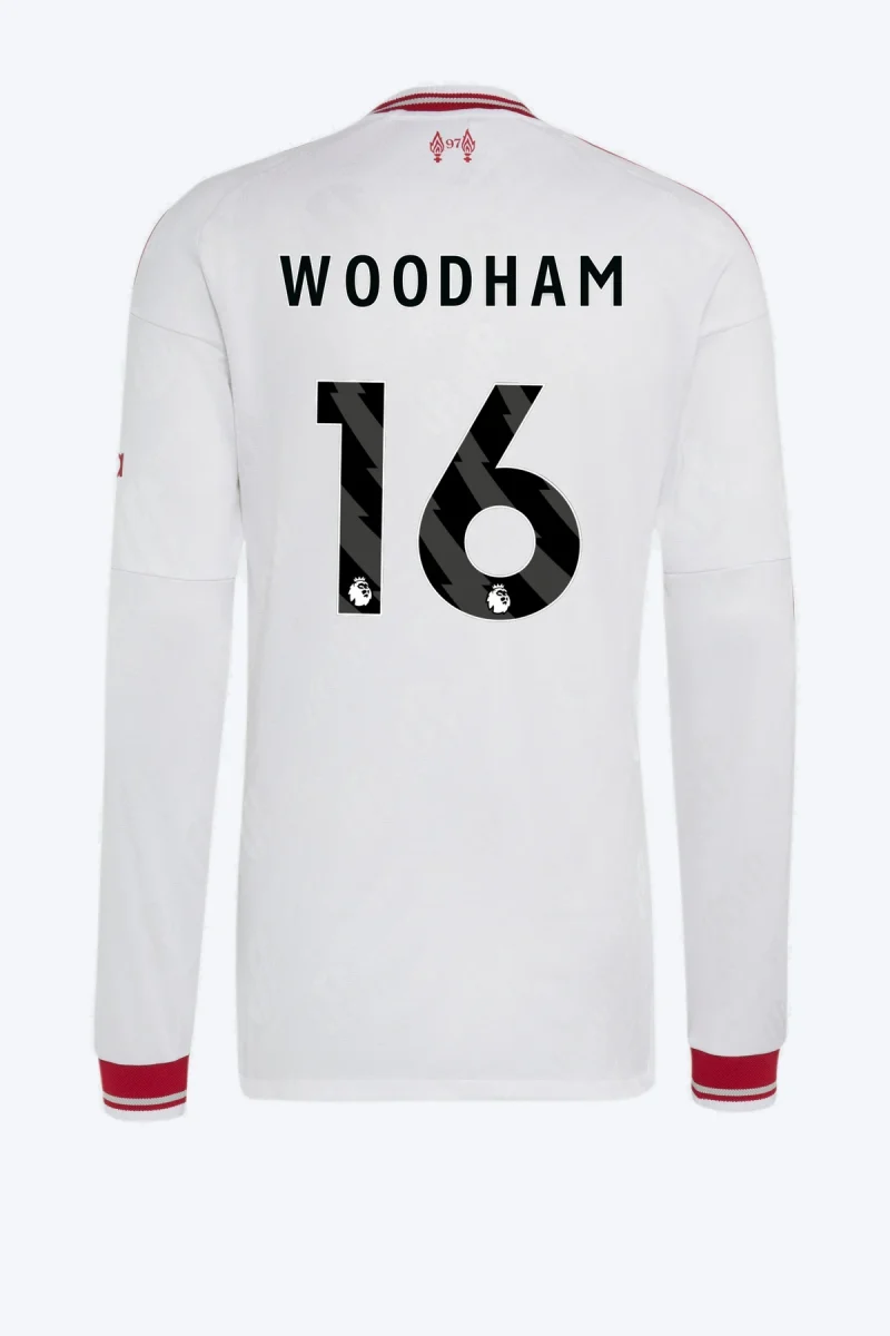 Woodham 16 Voetbalshirt - Liverpool FC 26/27 Uit Authentic Longsleeve