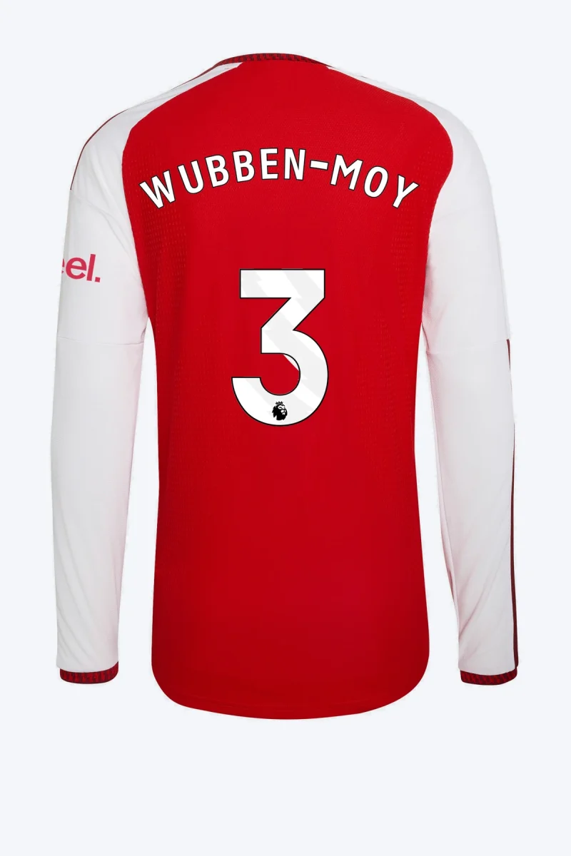 Wubben-Moy 3 Voetbalshirt - Arsenal FC 26/27 Thuis Authentic Lange Mouw