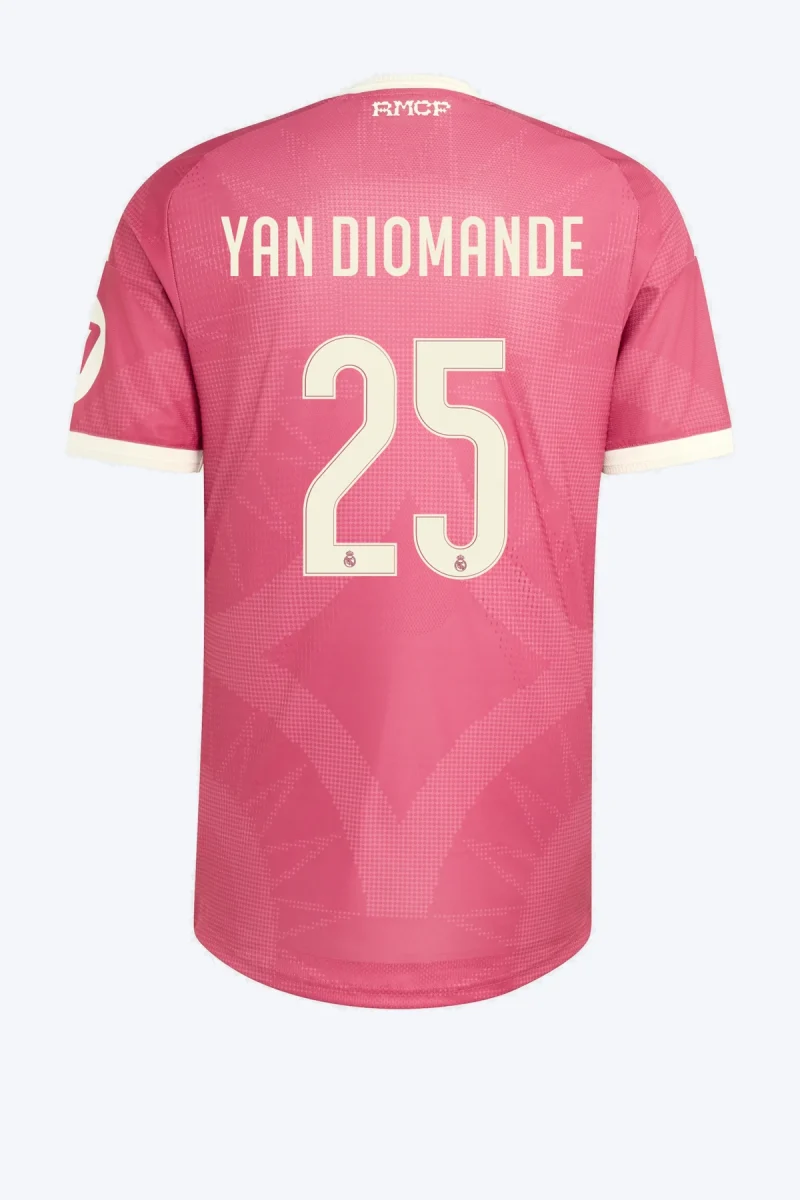 Yan Diomande 25 Voetbalshirt - Real Madrid 26/27 Derde Authentic