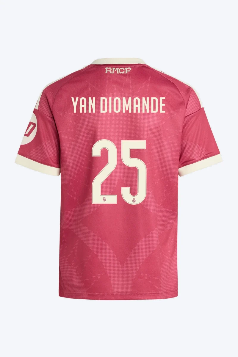 Yan Diomande 25 Voetbalshirt - Real Madrid 26/27 Derde Kids