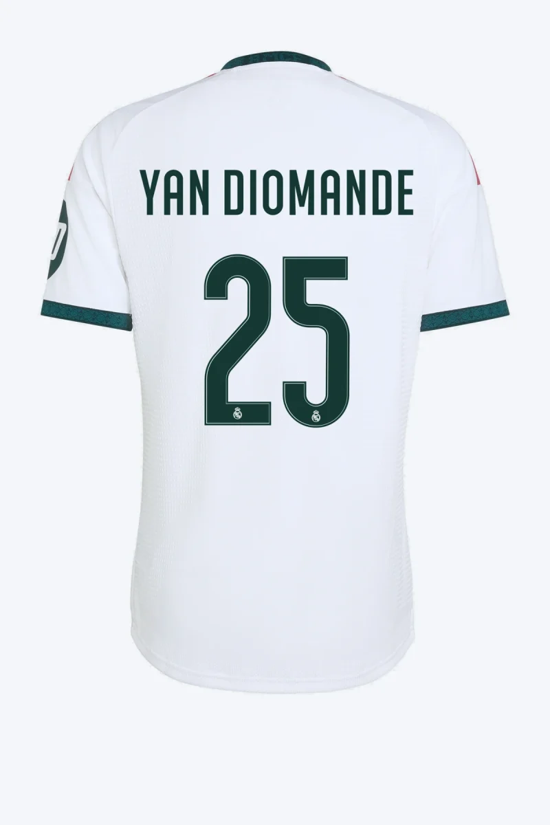 Yan Diomande 25 Voetbalshirt - Real Madrid 26/27 Thuis Authentic
