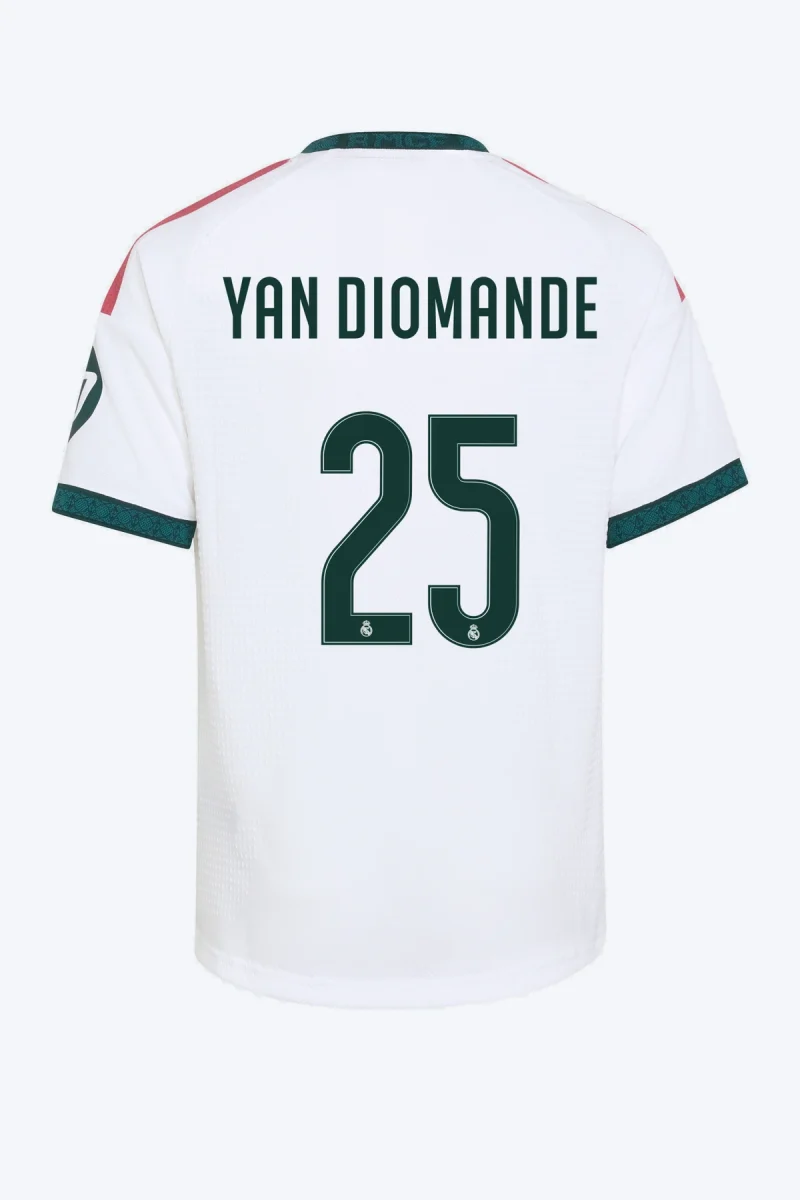 Yan Diomande 25 Voetbalshirt - Real Madrid 26/27 Thuis Authentic Kids