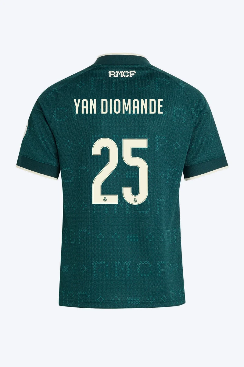 Yan Diomande 25 Voetbalshirt - Real Madrid 26/27 Uit Kids