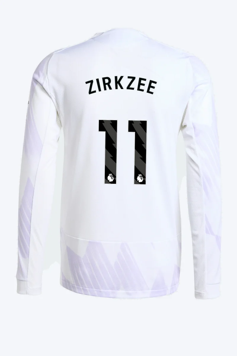 Zirkzee 11 Voetbalshirt - Manchester United 25/26 Lange Mouw Uit Authentic