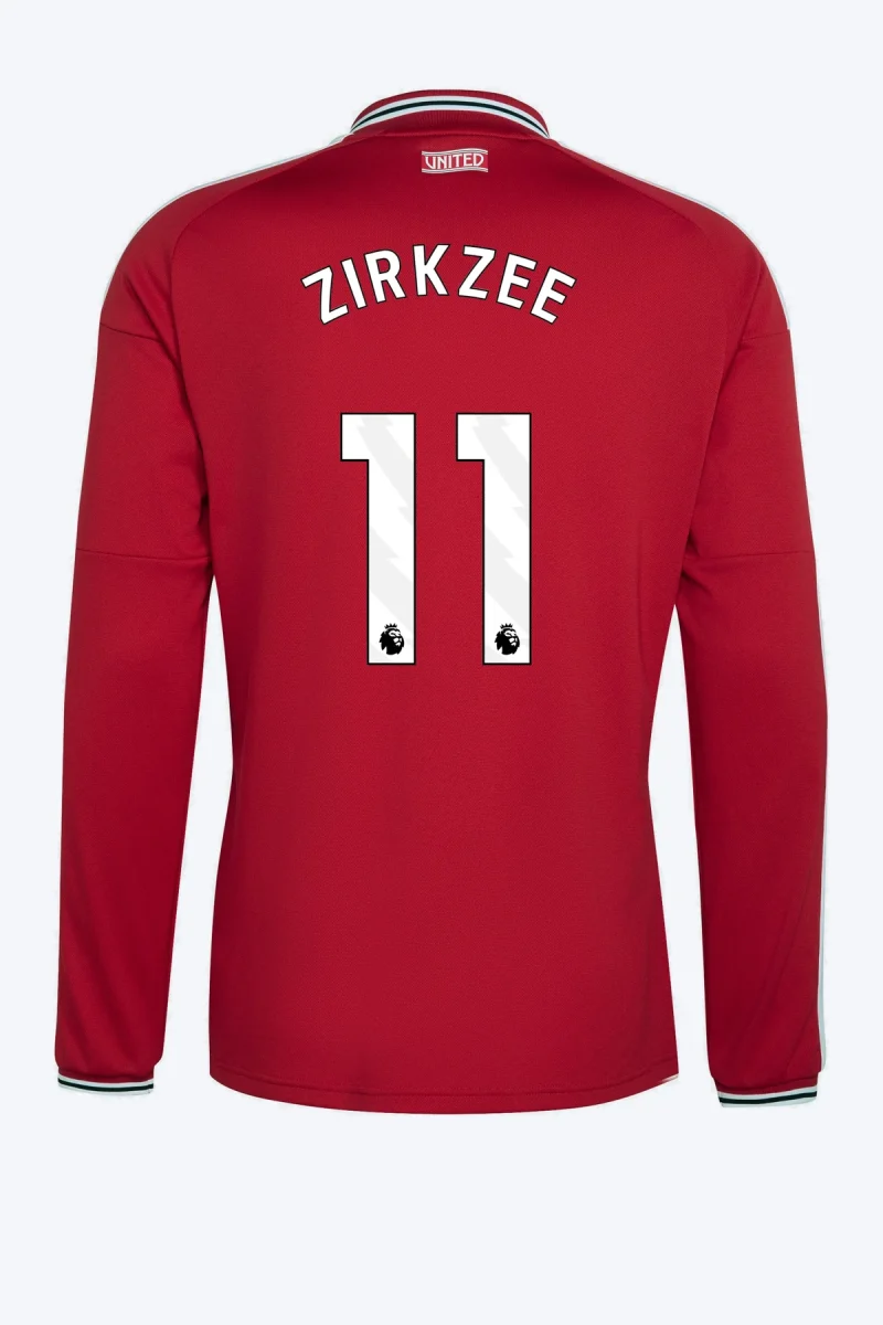 Zirkzee 11 Voetbalshirt - Manchester United 26/27 Thuis Lange Mouw