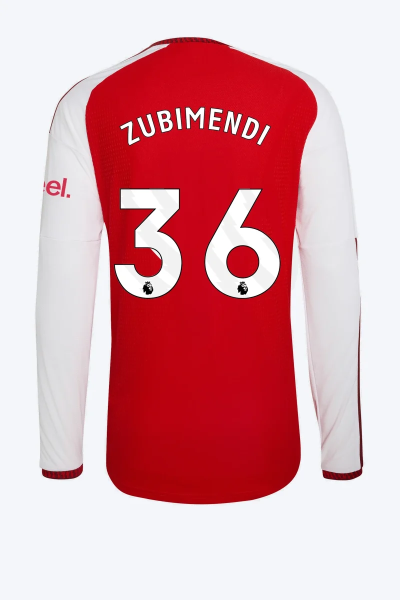 Zubimendi 36 Voetbalshirt - Arsenal FC 26/27 Thuis Authentic Lange Mouw