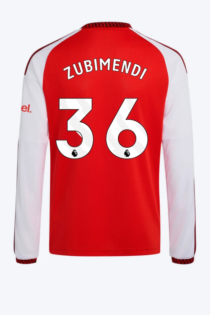Zubimendi 36 Voetbalshirt - Arsenal FC 26/27 Thuis Kids Longsleeve